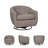 Marylin Upholstered Swivel Accent Chair