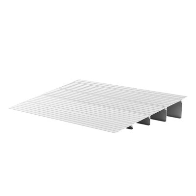 Door Threshold Ramp, 4 Inch Rise, Aluminum Alloy Threshold Ramp Rated 800 LBS Load Capacity, Handicap Ramp for Home Steps, Wheelchair, Scooters, Power Chairs, Walkers, Bicycle & Tricycle