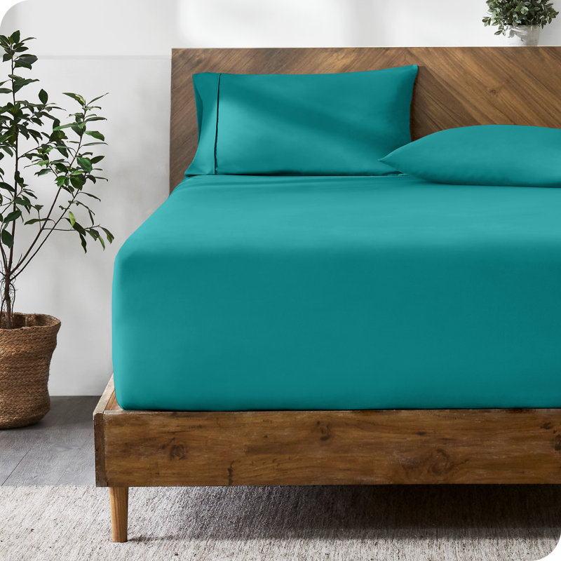 Extra Deep Microfiber Fitted Sheet, King Fitted Sheet, Emerald