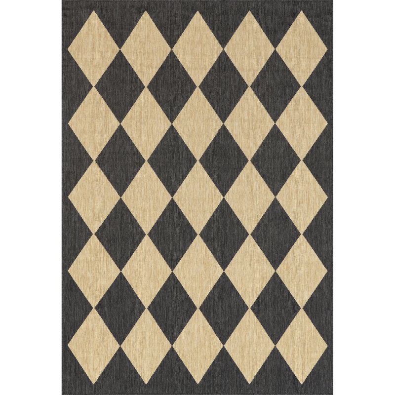 Sabina Diamond Trellis Indoor/Outdoor Area Rug, Square 8'