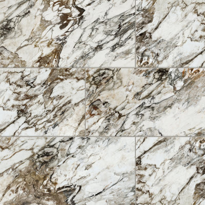 Parkview White 12 in. x 24 in. Polished Porcelain Floor and Wall Tile (15.5 sq. ft./Case)