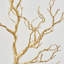 Faux Gold Sparkle Manzanita Branches in Amber Tone Ball Vase Extra Large Holiday Centerpiece Water Illusion Arrangement