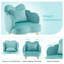 Velvet Upholstered Accent Chair with Pillow-1793409023