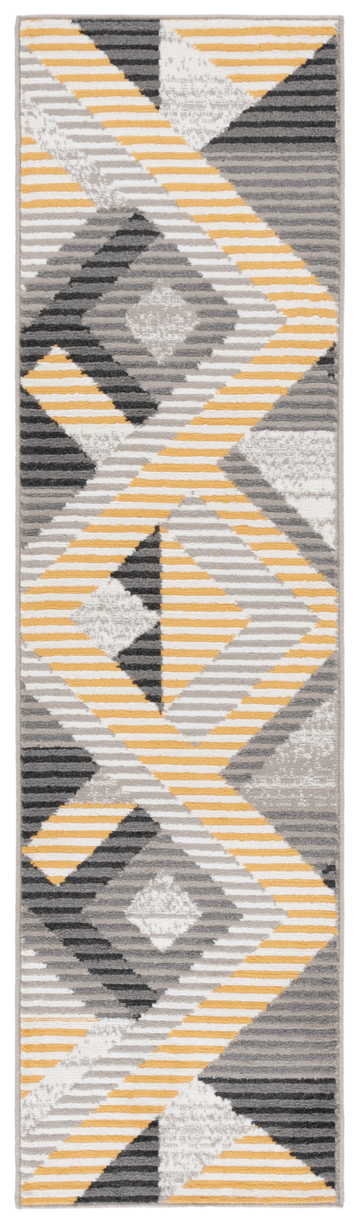 Wrought Studio Pyramid 240 Area Rug In Grey / Ivory Gold - Wayfair Canada