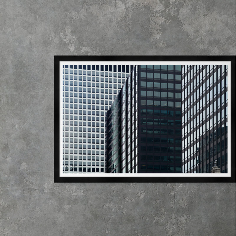 Graphic Mirrored Building Scape Print
