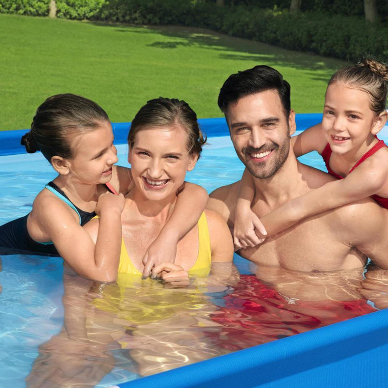 Plastic Rectangle Inflatable Pool H x W x L, 81cm H x 211cm W x 400cm L