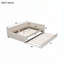 Lit de jour moderne grand avec gigogne simple, base de lit peu encombrante pour chambre d'amis et enfants, aucun sommier nécessaire-1119088713