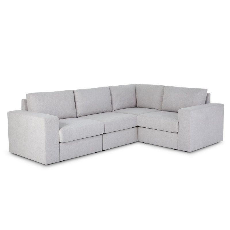 Canapé modulaire à 4 places Flex, Gris clair givré