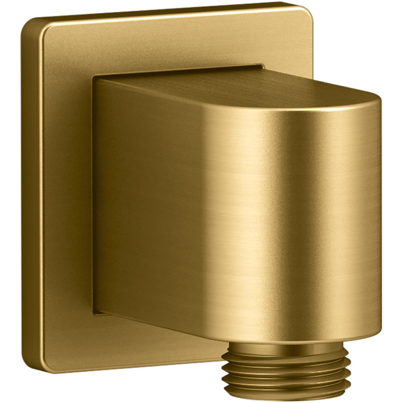 Awaken Wall-Mount Supply Elbow, Vibrant Brushed Moderne Brass