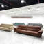Canapé modulaire kaki en cuir véritable-797615991