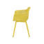 Chaise d'extérieur de style moderne en polypropylène jaune avec fonction de corrosion et support stable