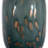 Celina Round Vase With Copper Fleck Details Blue Glass, Iron Neck, 20 Inch