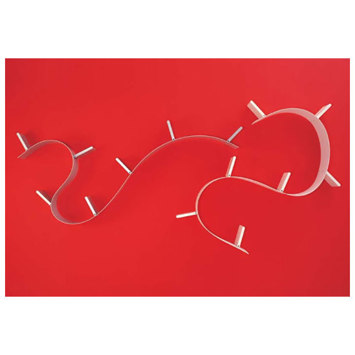Kartell Bookworm Short Translucent Wine Red Wall Shelf