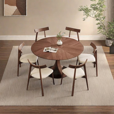 Solid wood ash dining table set