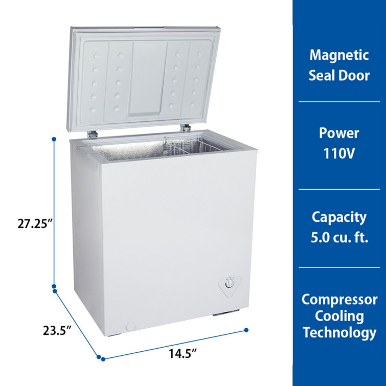 BLACK+DECKER 7-cu ft Manual Defrost Chest Freezer (White) in the Chest  Freezers department at