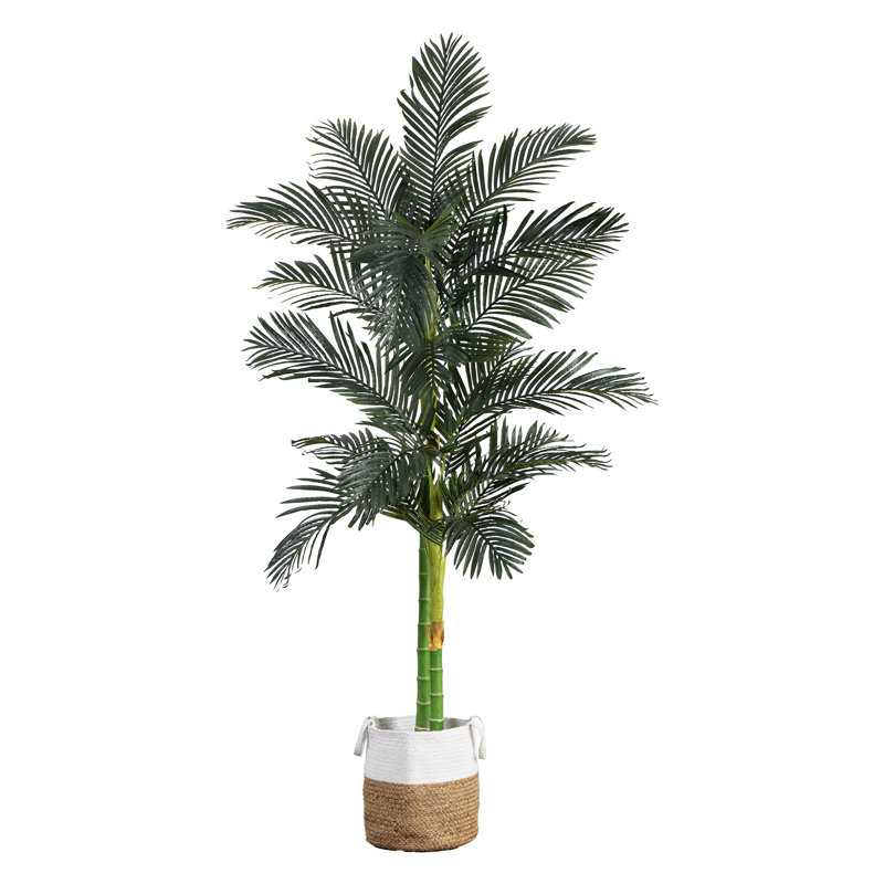 96'' Faux Palm Tree in Planter Basket