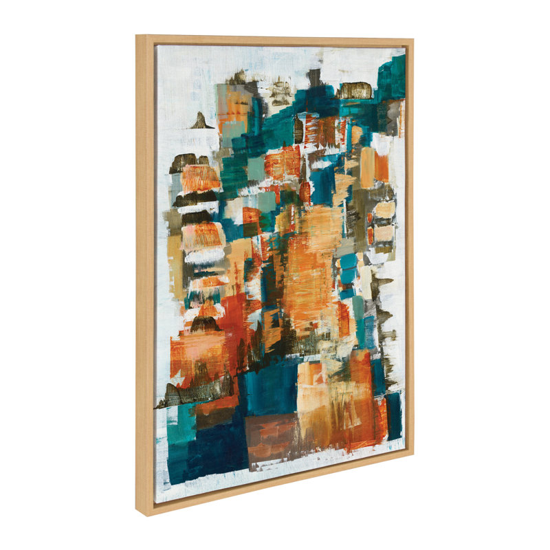 Météores par Leah Nadeau, reproduction d'art sur toile encadrée, Brun