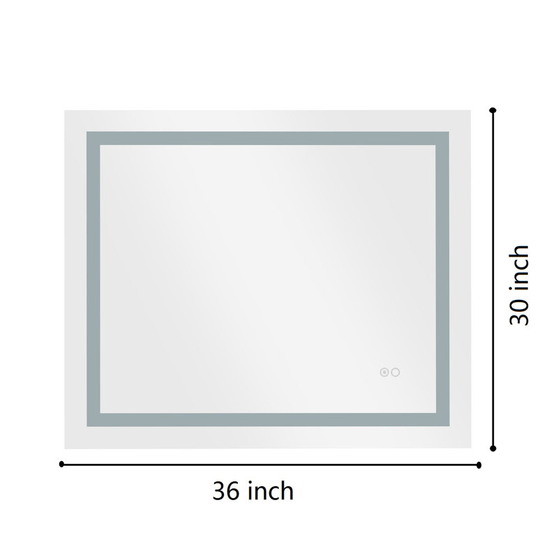 Miroir de salle de bain Janieliz, 30 po x 36 po