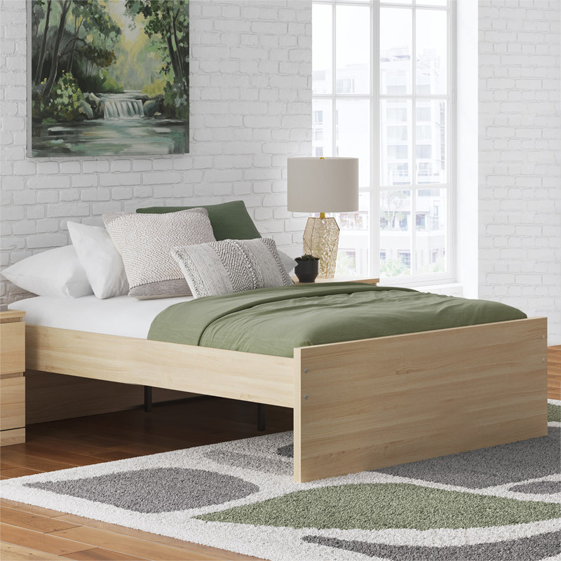 Dunagan Full Platform Bed, Beige, Full