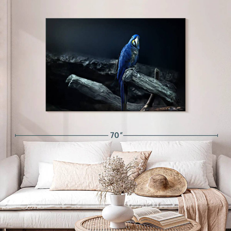 Brampt Hyacinth Macaw, 30" H x 45" W