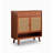 31.5" Brown Rectangular Solid Wood Shoe Storage