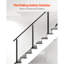Poteau de garde-corps en câble, poteau d'escalier 36 x 2 x 2 pouces, avec trous pré-percés à angle de 30 °, poteau de rail en acier inoxydable avec support horizontal et courbé, paquet de 1, noir, 1JZLGZXHS914YIVIS001V0