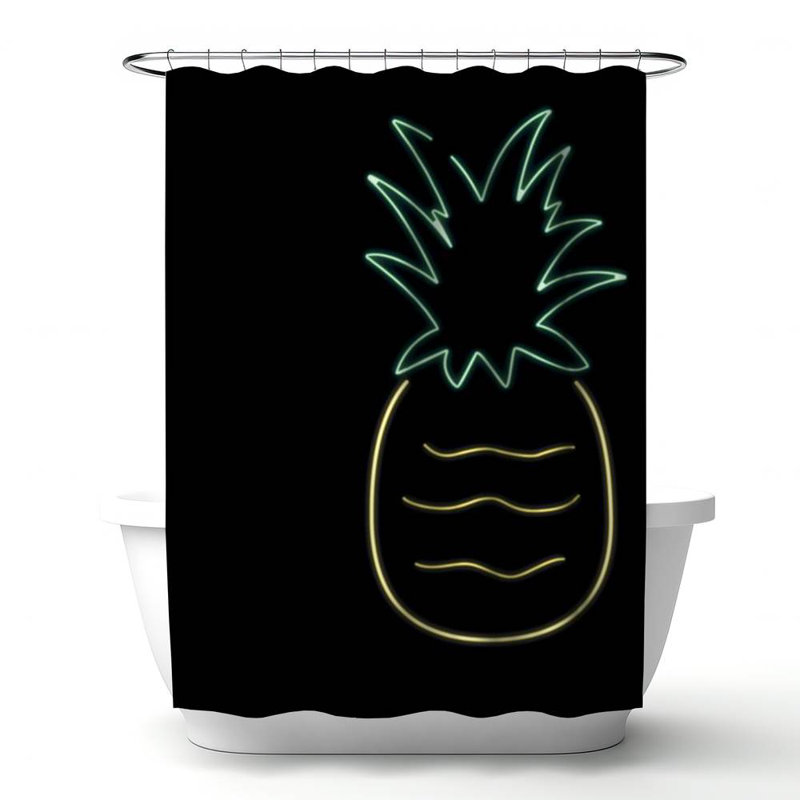 Shower Curtain GA123 – Polyester Shower Curtain, Dye Sublimation Print, 71" W × 74" L