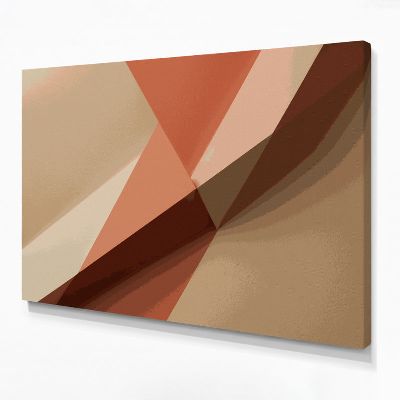 Minimalisme 28, art mural sur toile brune, H 12 po x l 18 po
