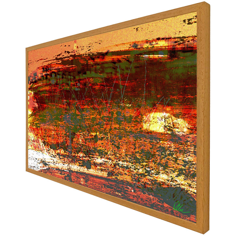 Single Picture Frame Print, 76cm H x 114cm W, Oak