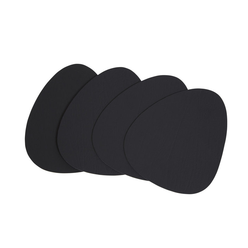 Leather 4 Piece Coaster Set