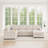 119.5‘’Chenille Sectional Sofa With Integrated Console And Storage-118029399