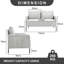 132cm Modern Chenille Upholstered Loveseat Sofa-794841711
