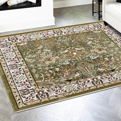 Jackson Oriental Green/Ivory Area Rug