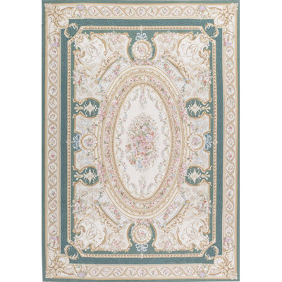 Aubusson One-of-a-Kind 9'8" X 14'1" Area Rug