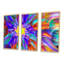 Spectaculaire vitrail avec spirales - ensemble de 3 toiles encadrées florales-1455214607-1455214606