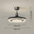 42" Retractable Ceiling Fan with LED Lights, Remote Control 6-Speed Invisible Fandelier, Modern Indoor Ceiling Fan for Bedroom Living Room-1942388835