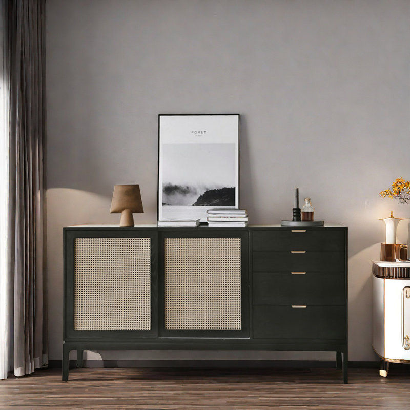Armoire d'appoint légère en bois massif de luxe