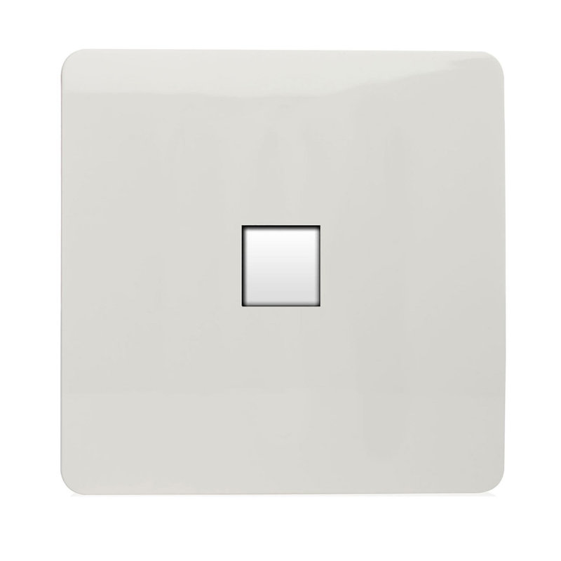 Trendi Switch 1 Gang Cat 3 Telephone Socket, Gloss White