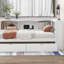 Lit de jour simple avec deux tiroirs de rangement, armoires de rangement et ports USB (lit de jour)-672858854