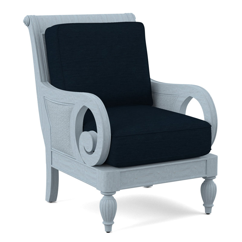 Grand View 71.12Cm Wide Armchair, Eggshell Crypton Performance; 0884-93, Sea Glass Finish