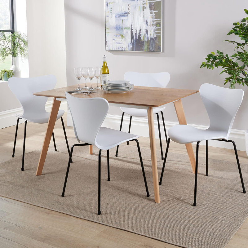 Velva 4 - Person Dining Set, White