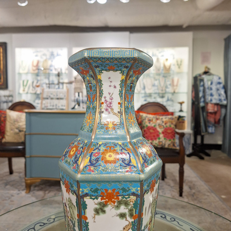 Hexagonal Porcelain Vase