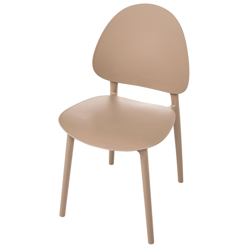 Outdoor Patio Dining Side Chair, Beige