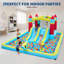 Château gonflable 14 pi x 11,4 pi avec glissade - Château de saut intérieur extérieur pour les fêtes dans la cour