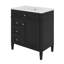 Meuble-lavabo moderne 30 po avec lavabo supérieur, 2 tiroirs et tiroir basculant-493053629-493053630