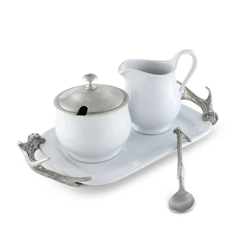 Lodge Stoneware Sugar And Creamer Set