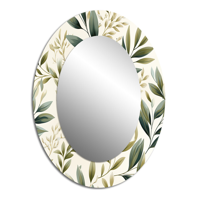 Miroir mural Tranquil Leaves - vert, 40 po x 30 po