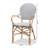 Rattan Arm Chair in Black/White/Natural