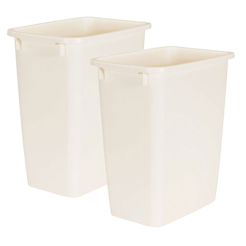 21 Quart Traditional Rectangular Plastic Open Wastebasket Trash Can