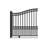 ALEKO® Paris Style Single Slide Steel Driveway Gate with AC1400 Gate Opener-93987428